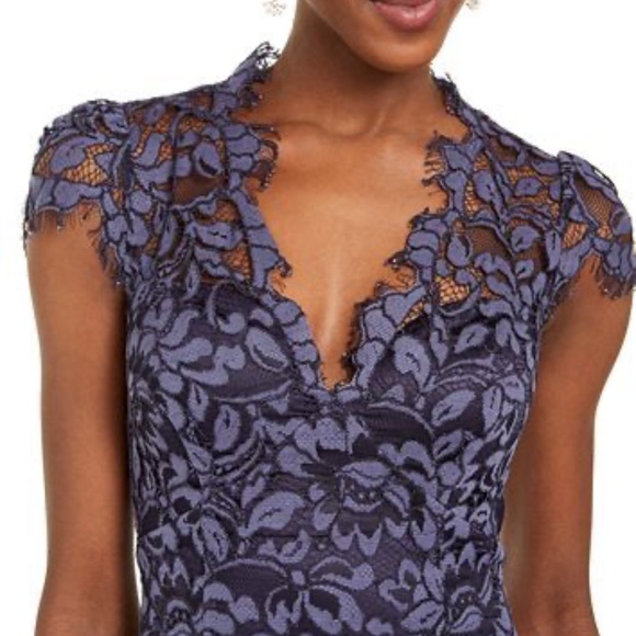 Eliza J Purple Lace Maxi Dress - Picture 3 of 7